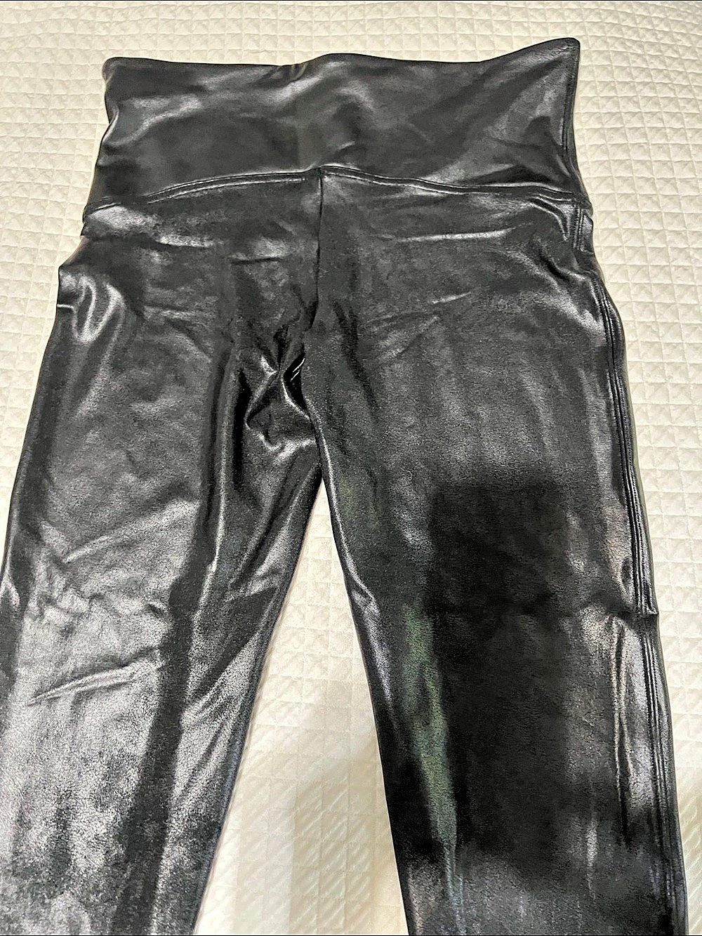 SPANX Faux Leather Leggings Black Size XL - Picture 2 of 8